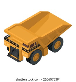 Heavy Machinery With 3d Isometric Mining Truck For Construction And Mining Work