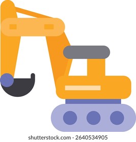 heavy machinery, building industry, or industrial-themed designs. Clean and modern style suitable for web, app, infographic, or print use.
