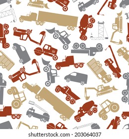 heavy machinery color seamless pattern eps10