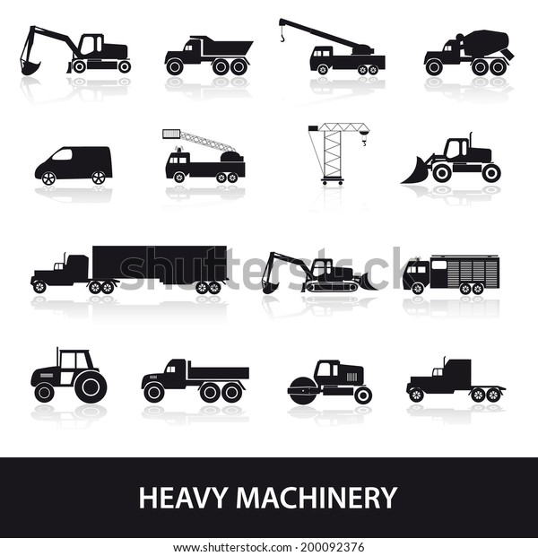 heavy machinery icons set\
eps10