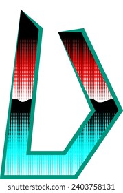 Heavy Metal Alphabet Letter Vector