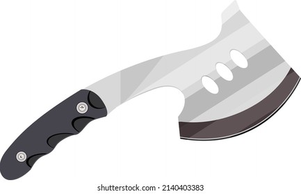 Heavy metal ax, illustration, vector on a white background.
