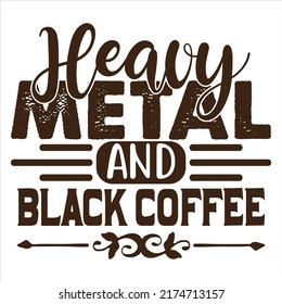 Heavy Metal Y Café Negro, archivo vectorial.