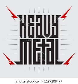 Heavy metal - brutal font for labels, headlines, music posters or t-shirt print.