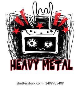 heavy metal cassette shows a goat