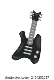 heavy metal electric guitar isolated design