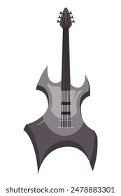 heavy metal electric guitar isolated design