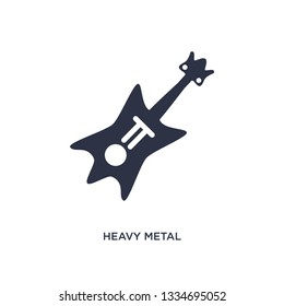 heavy metal icon. Simple element illustration from music concept. heavy metal editable symbol design on white background. Can be use for web and mobile.