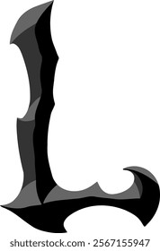 Heavy Metal Letter Alphabet L