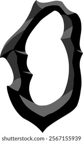 Heavy Metal Letter Alphabet O