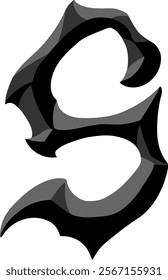 Heavy Metal Letter Alphabet S