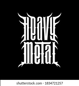 Heavy Metal Lettering In High Modern  Gothic Style. Typography For Music Groups, Festivals, And Stores