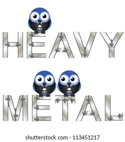 Heavy metal rock music isolated on white background