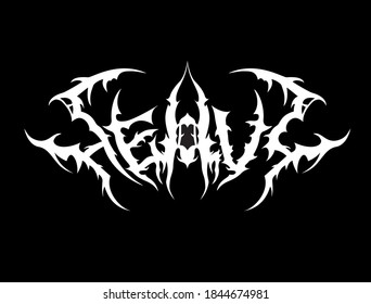 Tattoo black metal font Earth Crisis