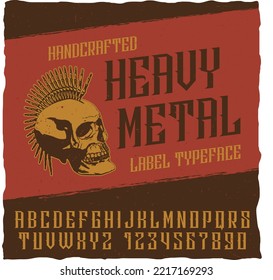 Heavy metal. vintage rock and roll typographic for t-shirt ,tee design,poster,vector illustration