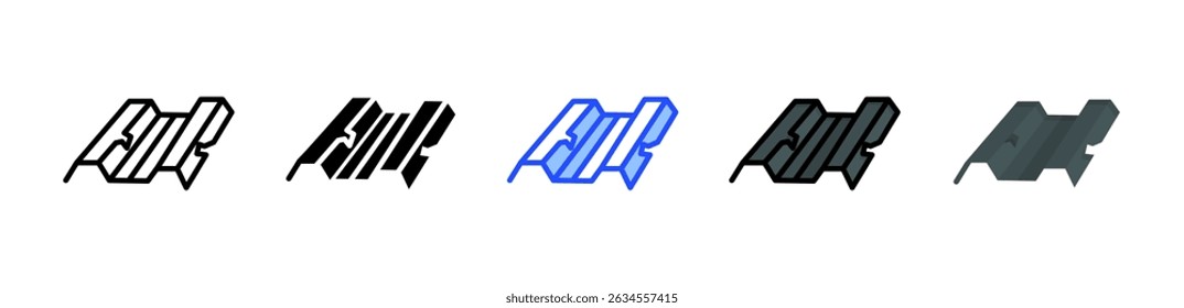 Heavy Metals Icon Collection With Multiple Styles