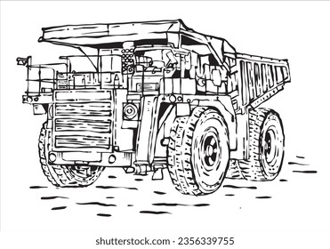 Heavy mining vehicle Vector Illustration 