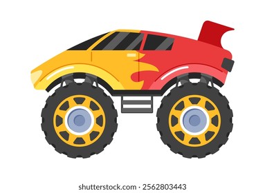 Heavy monster truck vector illustration