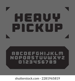 Heavy Pickup Block Bold Sans Serif Font