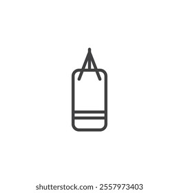 Heavy Punching Bag line icon. linear style sign for mobile concept and web design. Punching bag outline vector icon. Symbol, logo illustration. Vector graphics