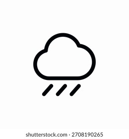 heavy rain cloud weather icon sign vector