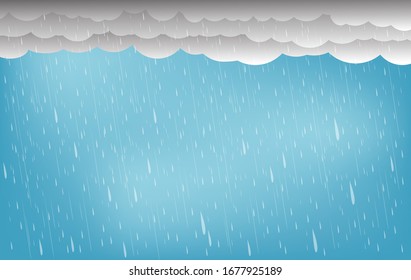 lluvia y nubes, estación lluviosa, diseño vectorial