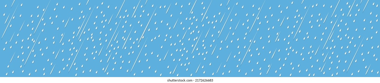 Heavy rain in dark sky, rainy season, clouds and storm, weather nature background, Flood natural disaster, vector illustration. 