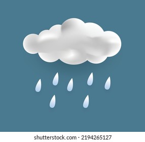 Fuertes lluvias en el cielo oscuro, estación lluviosa, nubes y tormenta, fondo de naturaleza meteorológica, desastre natural de la inundación, ilustración vectorial. 