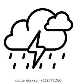 Elemento de ícone de chuva pesada para design