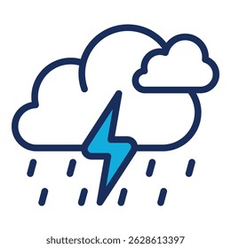 Elemento de ícone de chuva pesada para design