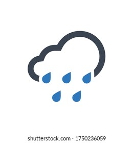 Heavy rain icon (Simple vector illustration)