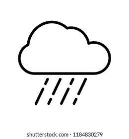 Heavy rain icon in trendy flat style isolated on grey background. Website pictogram. Internet symbol for your web site design, logo, app, UI. Vector illustration, EPS10.