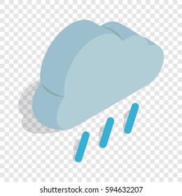 Heavy rain isometric icon 3d on a transparent background vector illustration