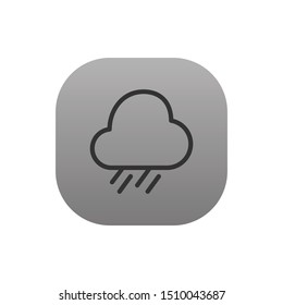 Heavy Rain  - Line Vector Icon