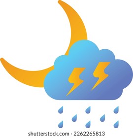 Icono de gradiente del clima de lluvia intensa