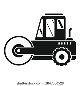 Symbol für schwere Straßenwalze. Einfache Illustration von schwerer Straßenwalze, Vektorsymbol für Webdesign einzeln auf weißem Hintergrund