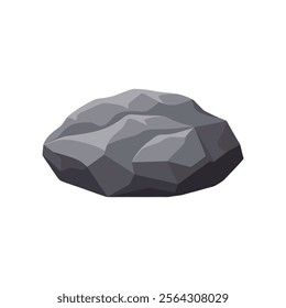 
Heavy rock stone isolated flat vector illustration on white background