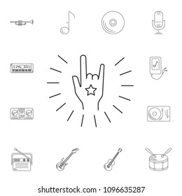 Heavy rocker icon. Simple element illustration. Heavy rocker symbol design from Musical collection set. Can be used for web and mobile on white background