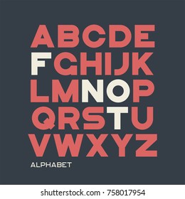 Heavy Sans Serif Typeface Design. Vector Alphabet, Letters, Font, Typography.