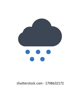 Heavy snow vector icon on white background