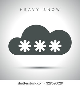Heavy snow Weather icon vector