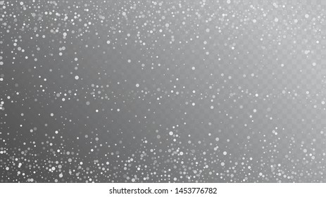 Heavy Snowfall, Falling Snow. Advertising Frame, New Year, Christmas Weather. Falling Snowflakes, Night Sky. Winter Holidays Storm Background. Elegant Scatter, Grunge White Glitter. Cold Heavy Snow