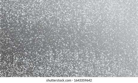 Heavy Snowfall, Falling Snow. Advertising Frame, New Year, Christmas Weather. Falling Snowflakes, Night Sky. Winter Holidays Storm Background. Elegant Scatter, Grunge White Glitter. Cold Heavy Snow