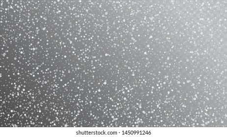 Heavy Snowfall, Falling Snow. Falling Snowflakes, Night Sky. Winter Holidays Storm Background. Advertising Frame, New Year, Christmas Weather. Elegant Scatter, Grunge White Glitter. Cold Heavy Snow