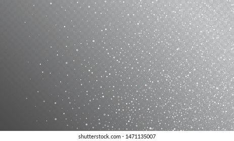 Heavy Snowfall, Falling Snow. Falling Snowflakes, Night Sky. Advertising Frame, New Year, Christmas Weather. Winter Holidays Storm Background. Elegant Scatter, Grunge White Glitter. Cold Heavy Snow