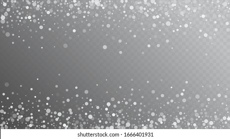 Heavy Snowfall, Falling Snow. Falling Snowflakes, Night Sky. Winter Holidays Storm Background. Advertising Frame, New Year, Christmas Weather. Elegant Scatter, Grunge White Glitter. Cold Heavy Snow