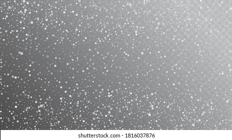 Heavy Snowfall, Falling Snow. Falling Snowflakes, Night Sky. Winter Holidays Storm Background. Advertising Frame, New Year, Christmas Weather. Elegant Scatter, Grunge White Glitter. Cold Heavy Snow