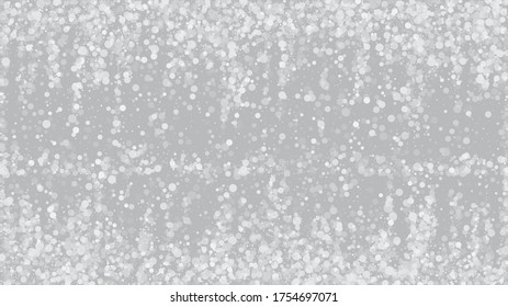 Heavy Snowfall, Falling Snow. Winter Holidays Storm Background. Advertising Frame, New Year, Christmas Weather. Falling Snowflakes, Night Sky. Elegant Scatter, Grunge White Glitter. Cold Heavy Snow