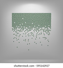 Heavy snowfall vector icon