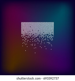 Heavy snowfall vector icon